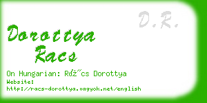 dorottya racs business card